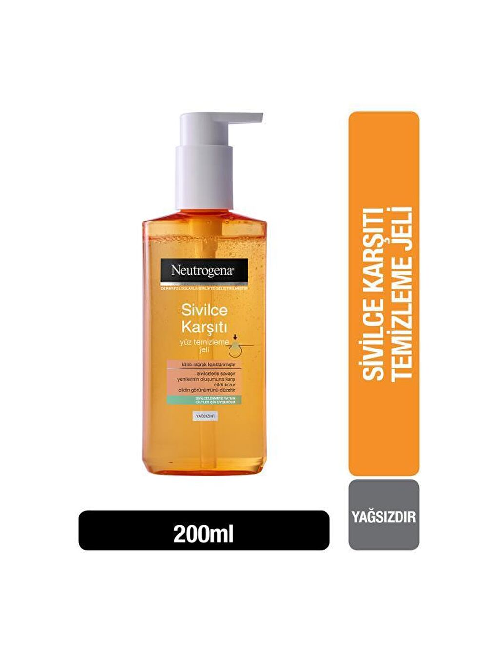 Neutrogena Renksiz Visibly Clear Sivilce Karşıtı Yağsız Günlük Yüz Temizleme Jeli 200 Ml