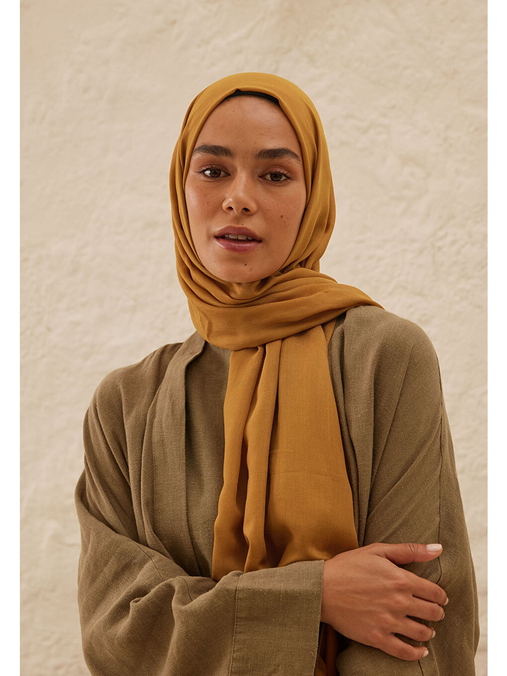 Bej Rami Viskon Şal Badem-4