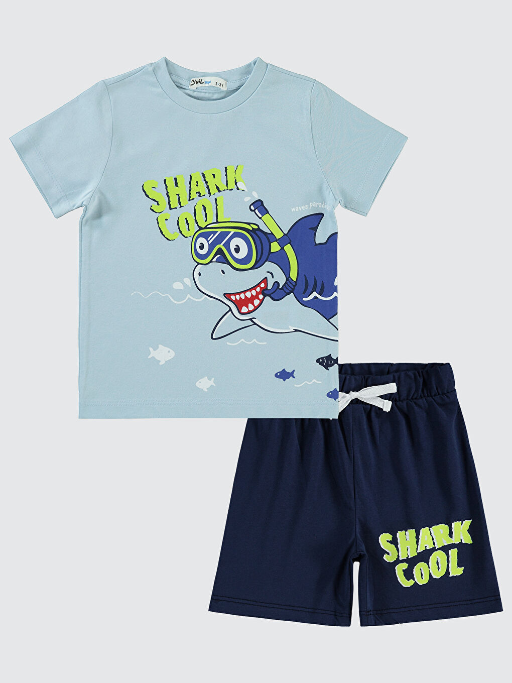 Boys Erkek Çocuk Takımı 2-5 Yaş Buz Mavi