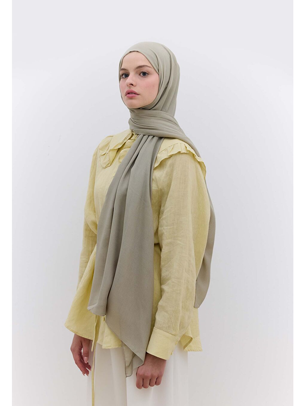 Kahverengi Rami Viskon Şal Sahra-4