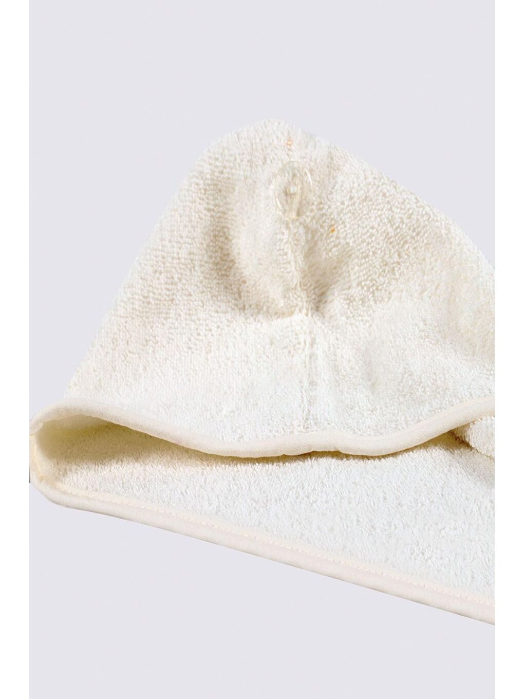 Ekru Saç Kurutma Havlusu %100 Pamuk Bukle Krem-2