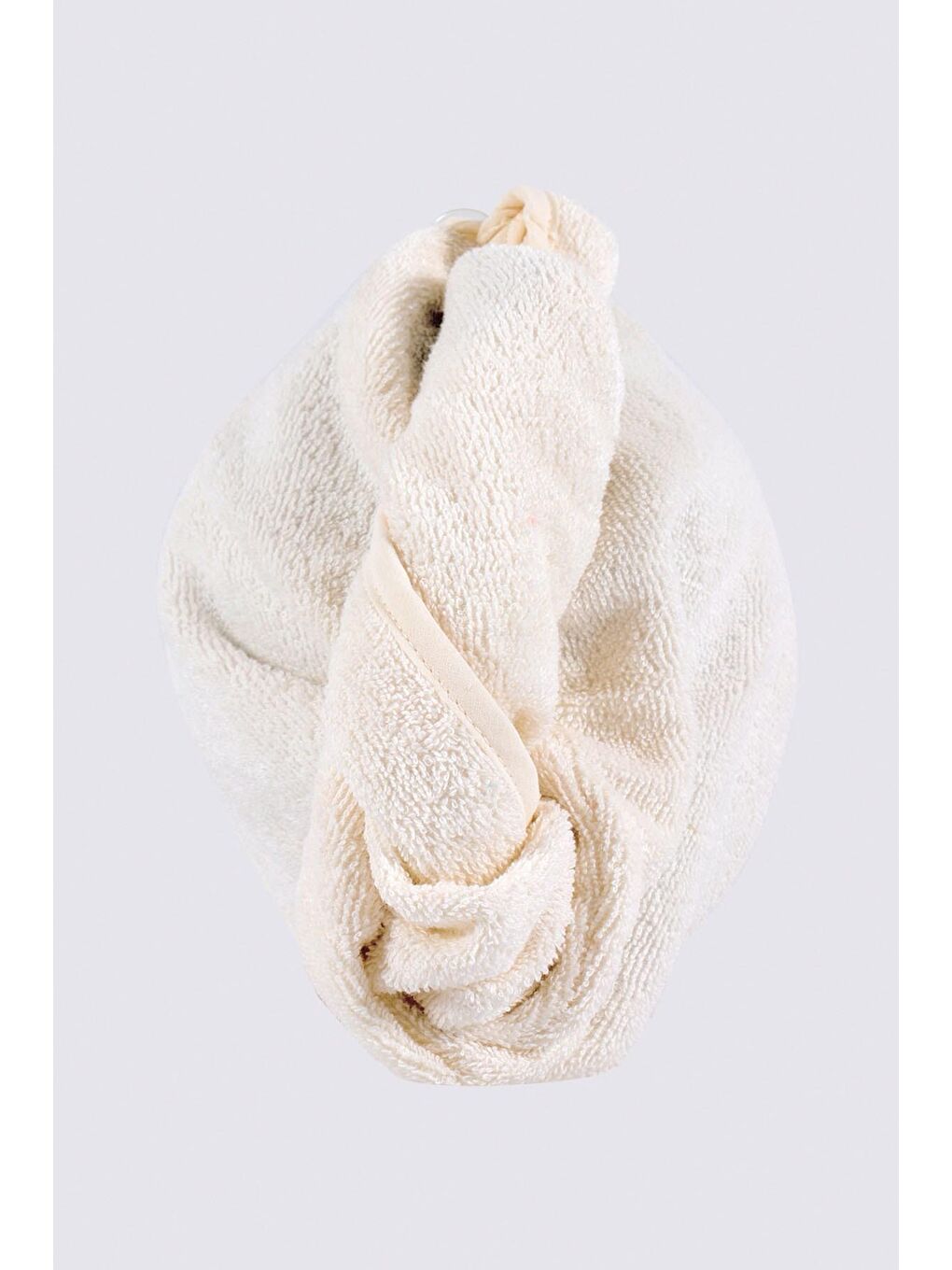 Ekru Saç Kurutma Havlusu %100 Pamuk Bukle Krem-3