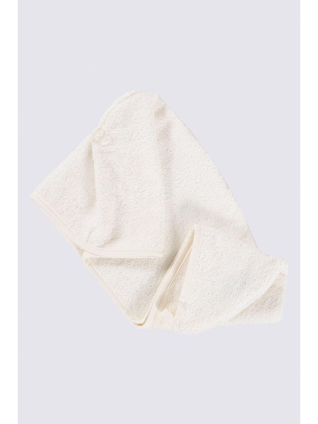 Ekru Saç Kurutma Havlusu %100 Pamuk Bukle Krem-4