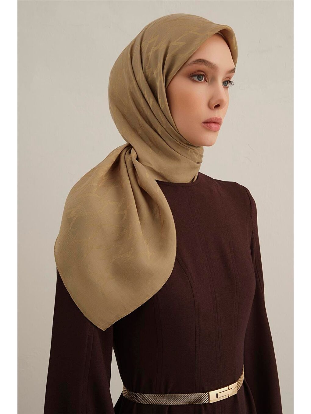 Kahverengi Lyocell Eşarp 1- 70