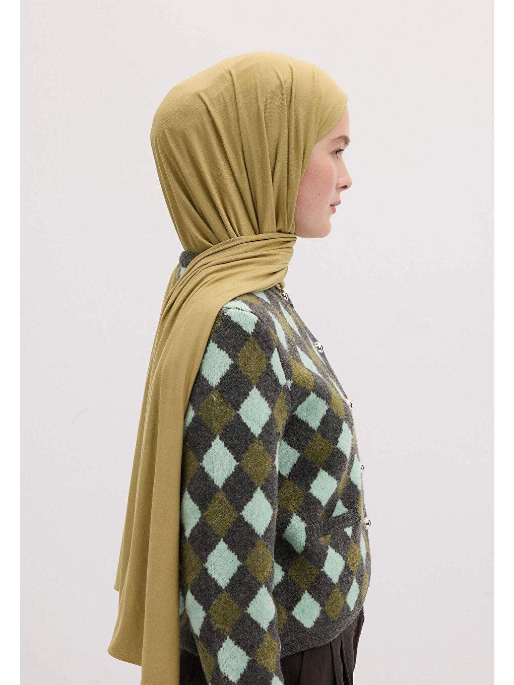 Yeşil Bambu Penye Şal Yeşim-2