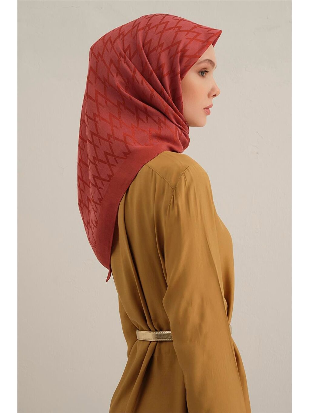 Bordo Lyocell Eşarp 1- 35-1