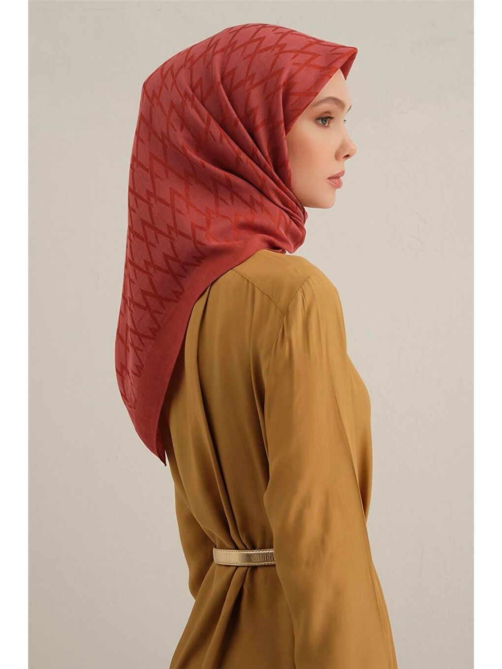 Bordo Lyocell Eşarp 1- 35-2