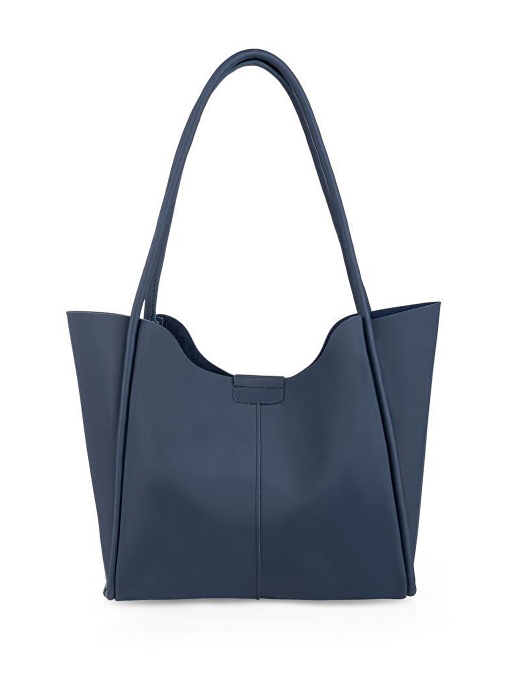Lacivert Tote Büyük Boy Kadın El ve Omuz Çantası-1