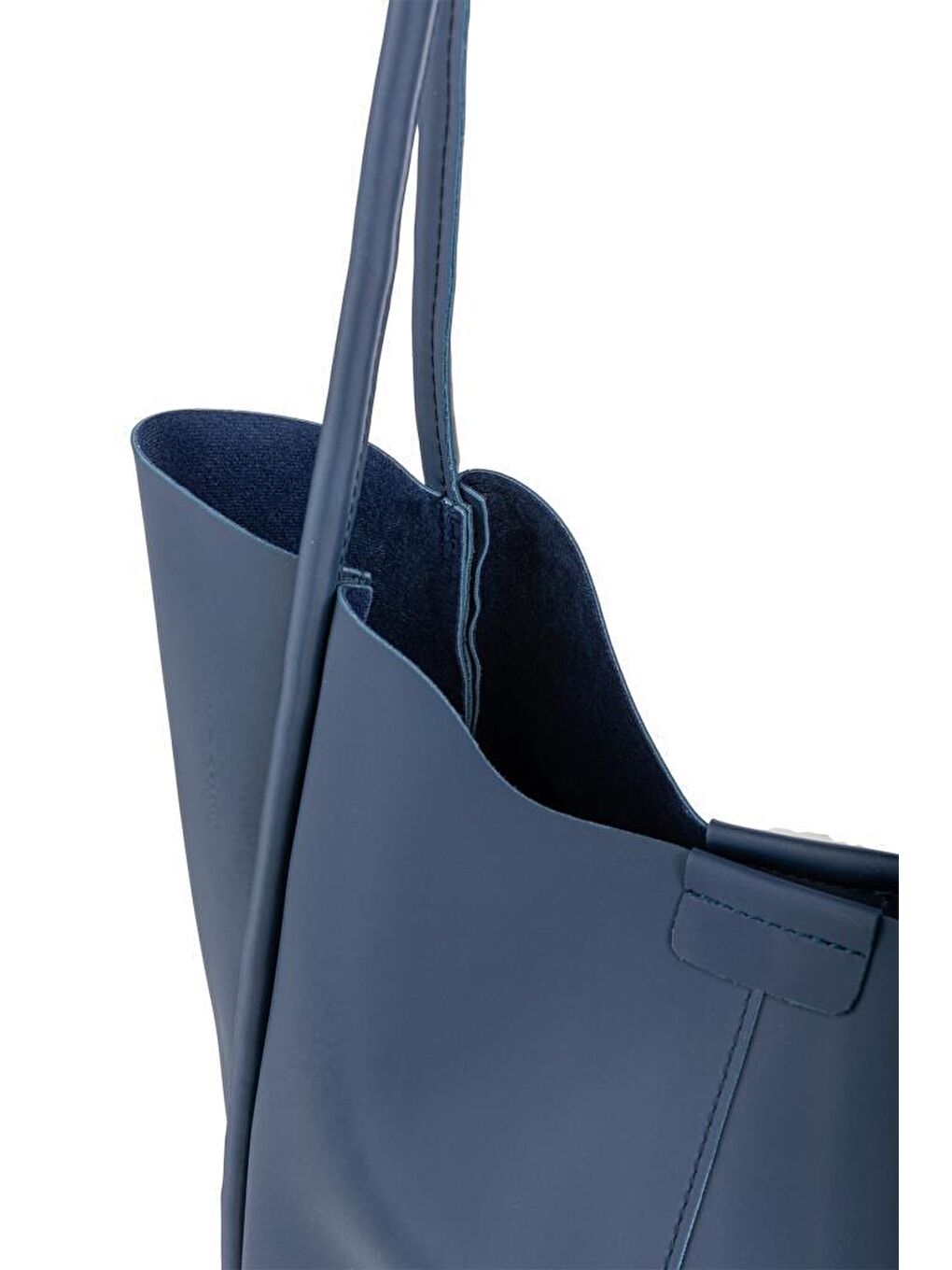 Lacivert Tote Büyük Boy Kadın El ve Omuz Çantası-4