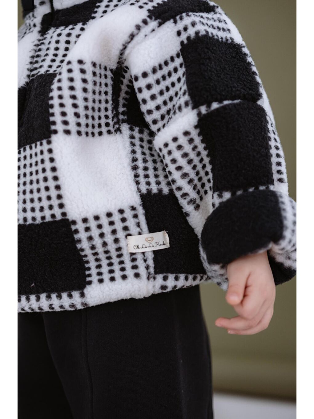 Lacivert Kareli Yarım Fermuarlı Wellsoft Çocuk Mont 1-6 Yaş-2