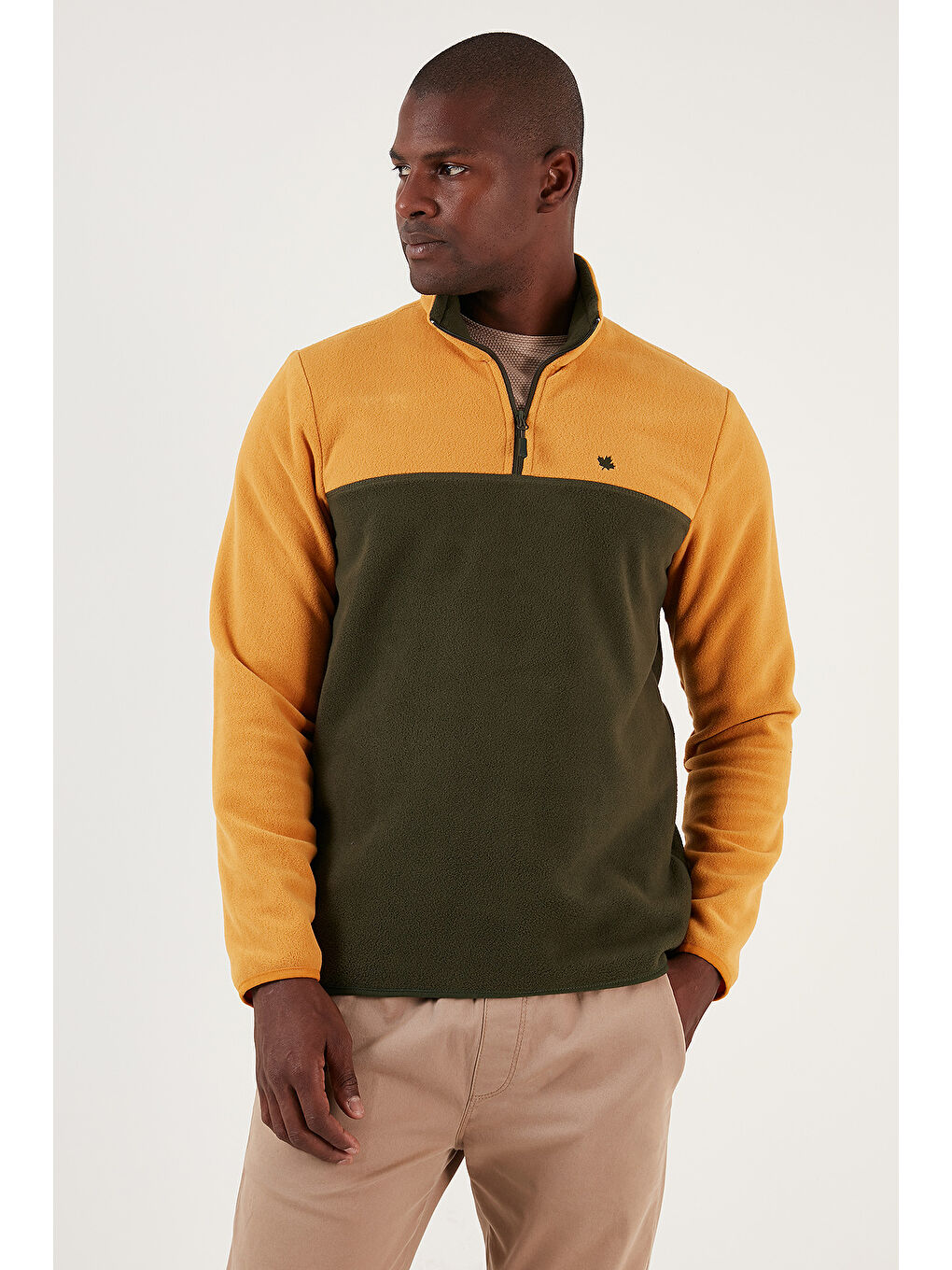 Ekru Regular Fit Anti-Pilling Tüylenme Yapmayan Dik Yaka Şardonlu 2'li Paket Polar 5906016S2-1