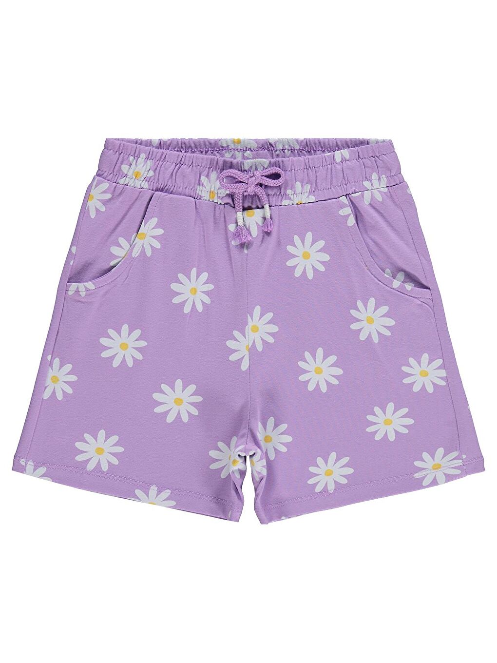Girls Papatya Desenli 6-9 Yaş Şort - Lila