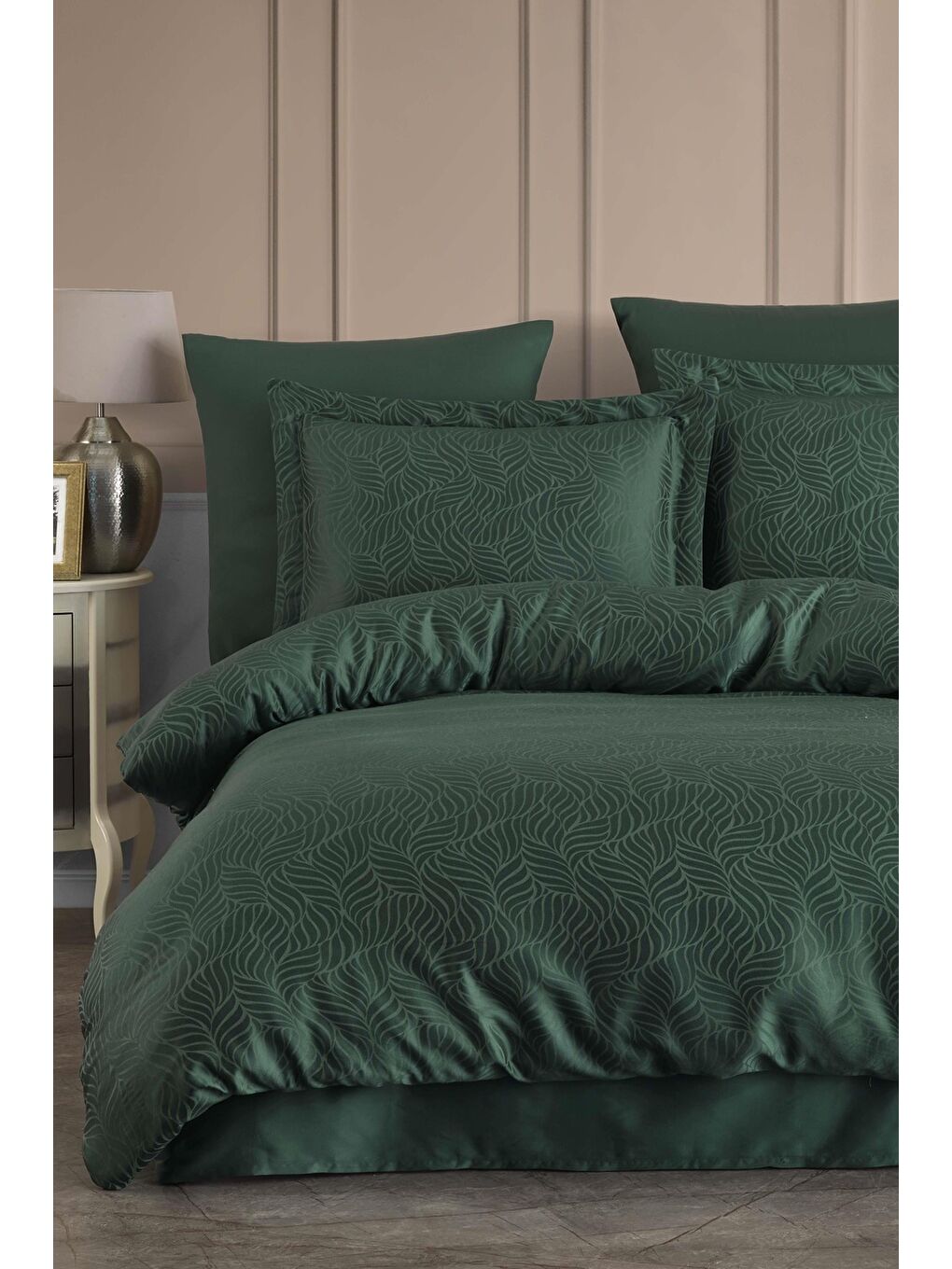 Lyocell Jakar Nevresim Takımı Çift Kişilik Lienzo Yeşil