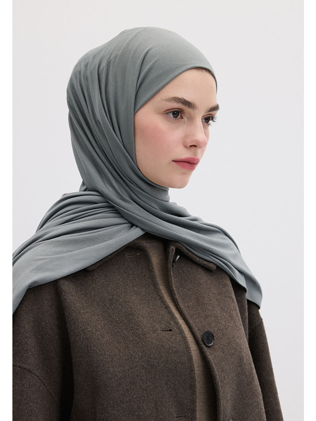 Gri Bambu Penye Şal Deniz Köpüğü-1