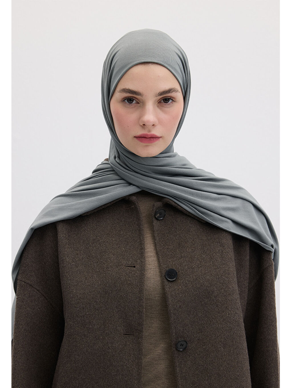 Gri Bambu Penye Şal Deniz Köpüğü-3