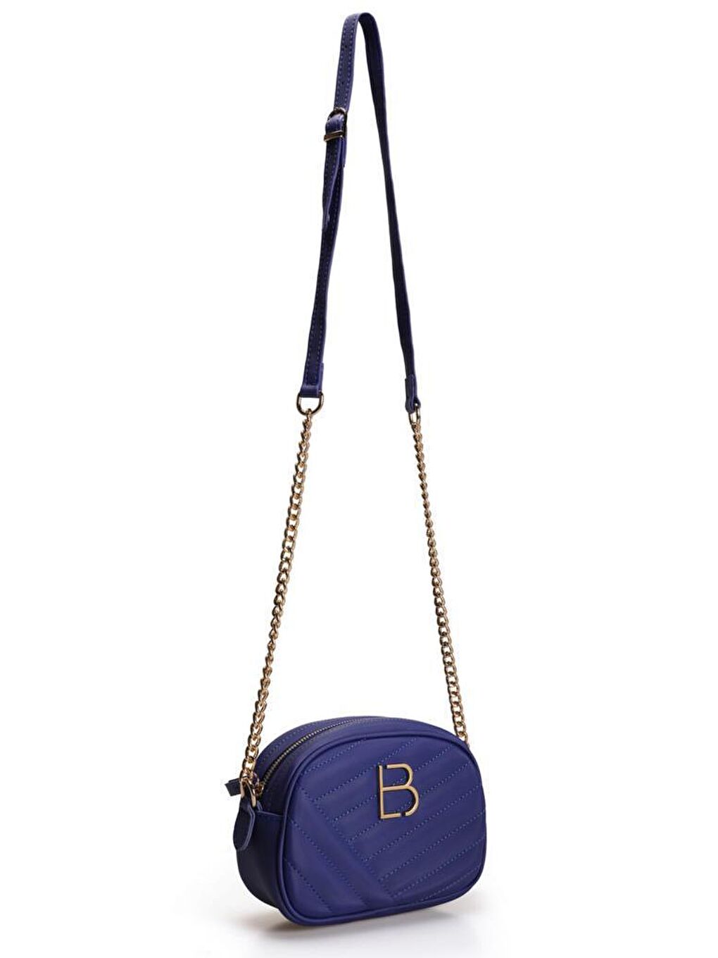 Mavi Desenli Kadın El ve Omuz Çantası