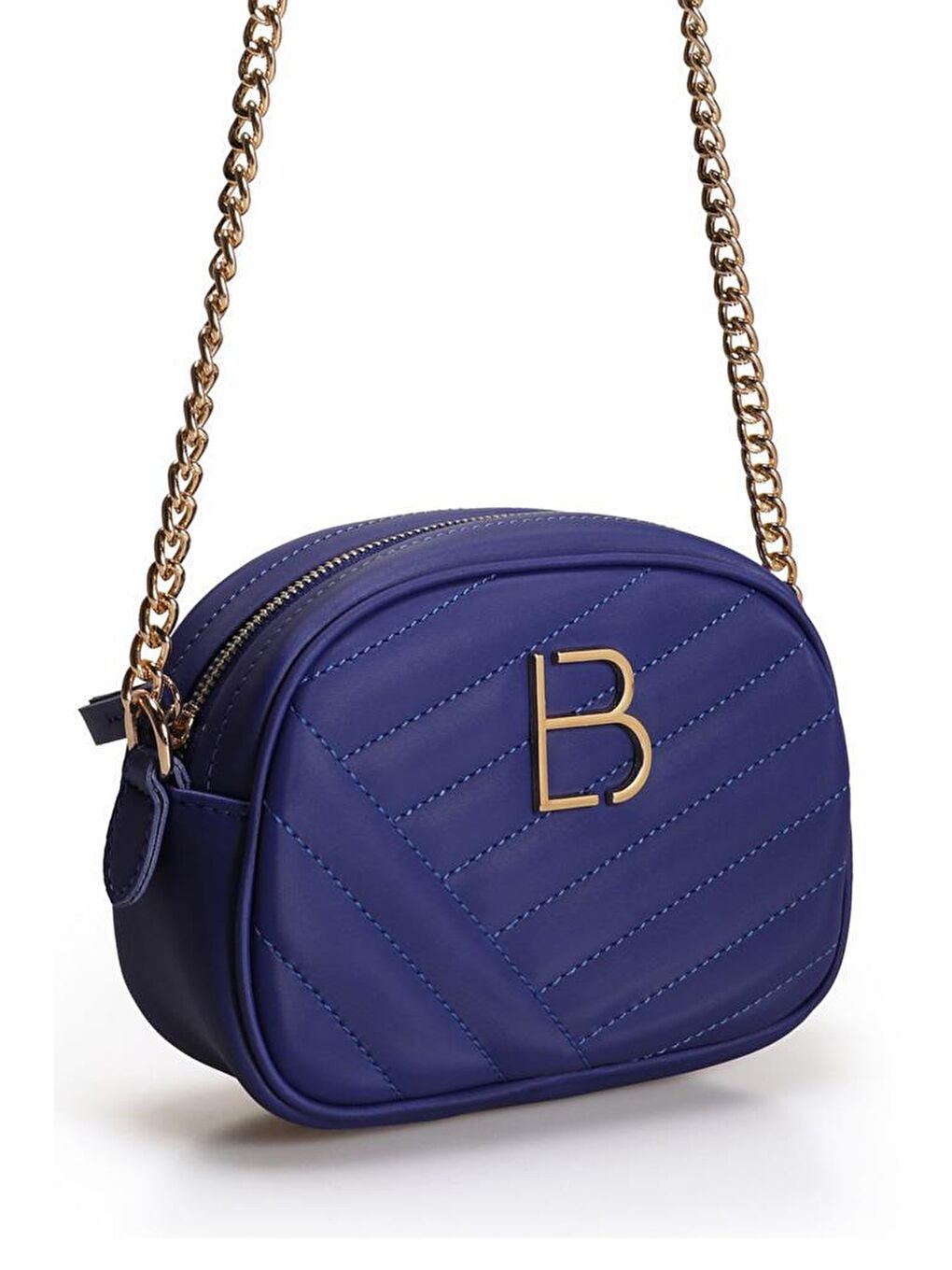 Mavi Desenli Kadın El ve Omuz Çantası-1