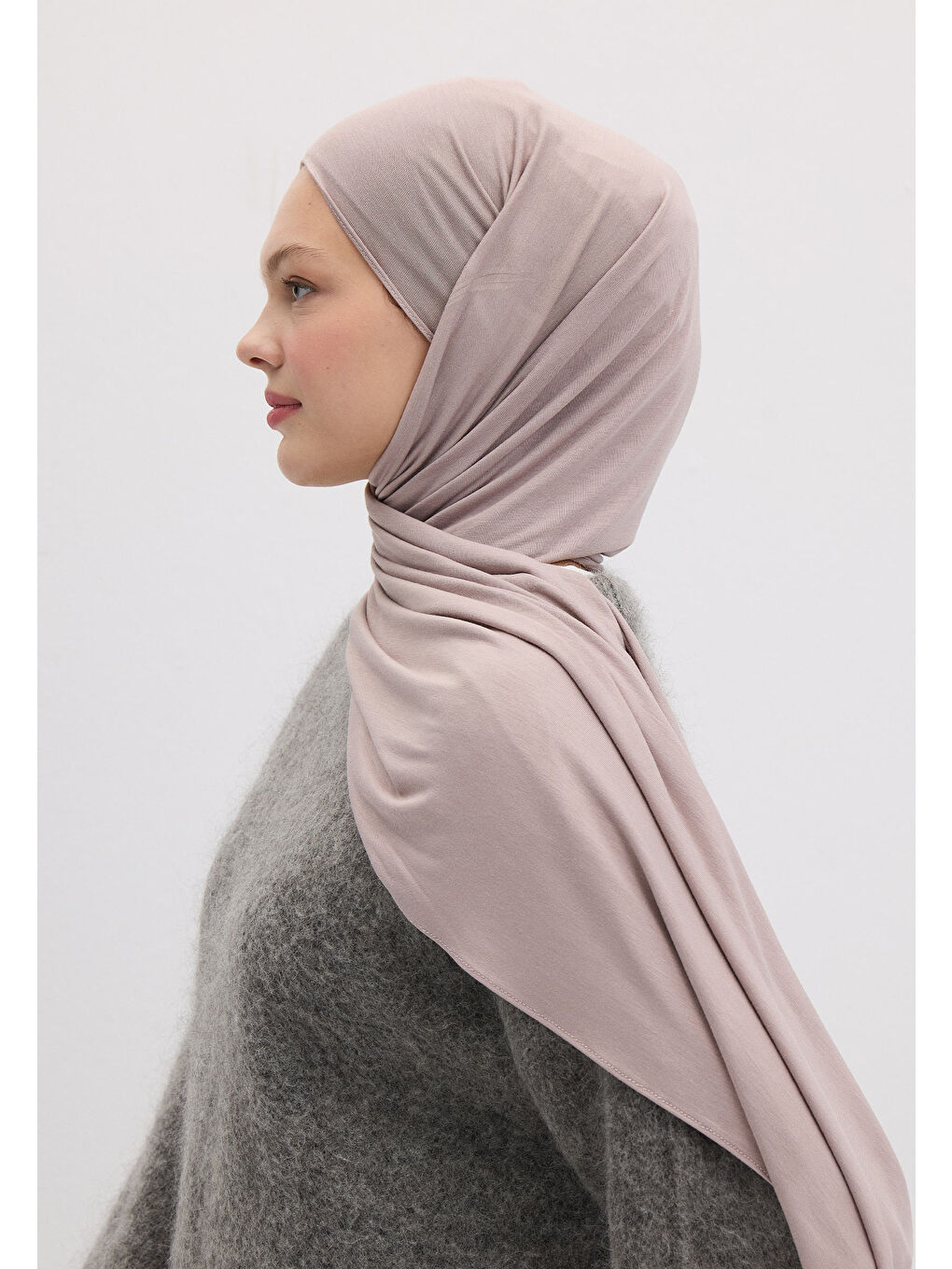 Pembe Bambu Penye Şal Gülpembe-4