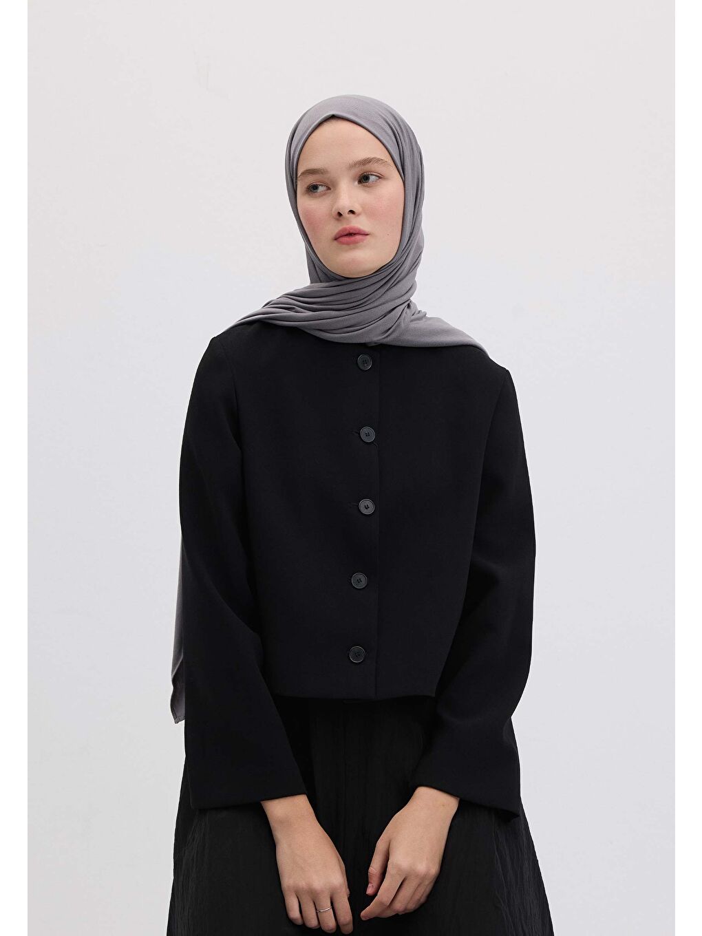 Bambu Penye Şal Mavi / Gri