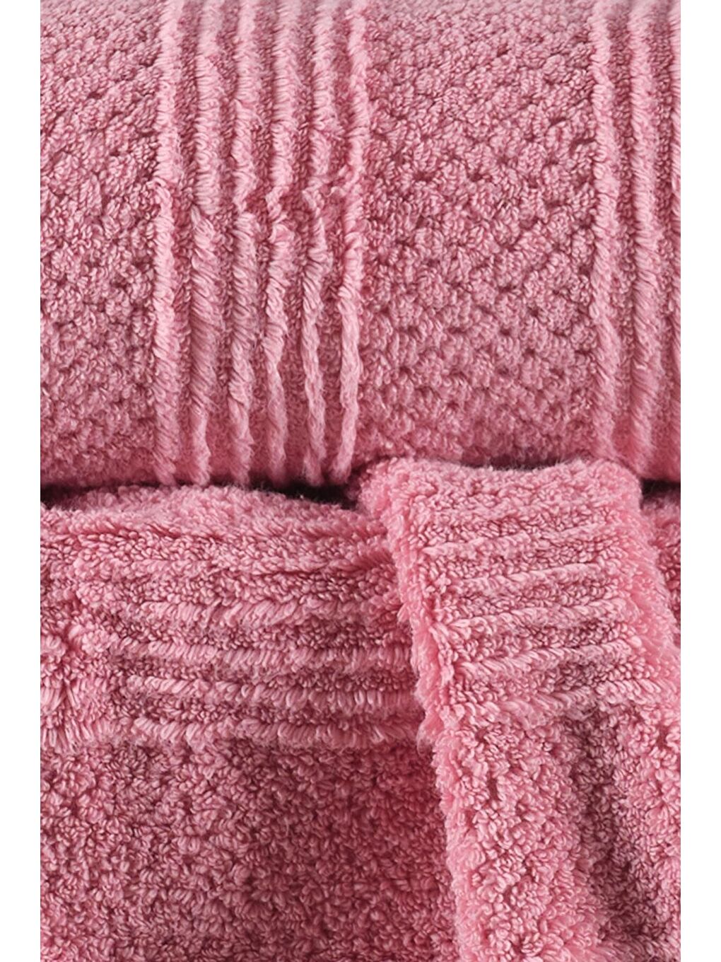 Pembe Lavin 100 Premium Pamuk Banyo Havlusu 80x150 cm Gülkurusu-1