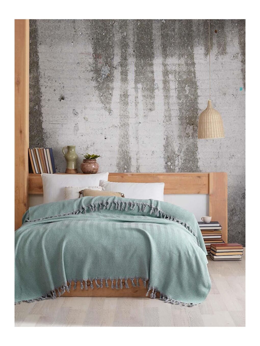 Yeşil Çift Kişilik Peştemal Pike