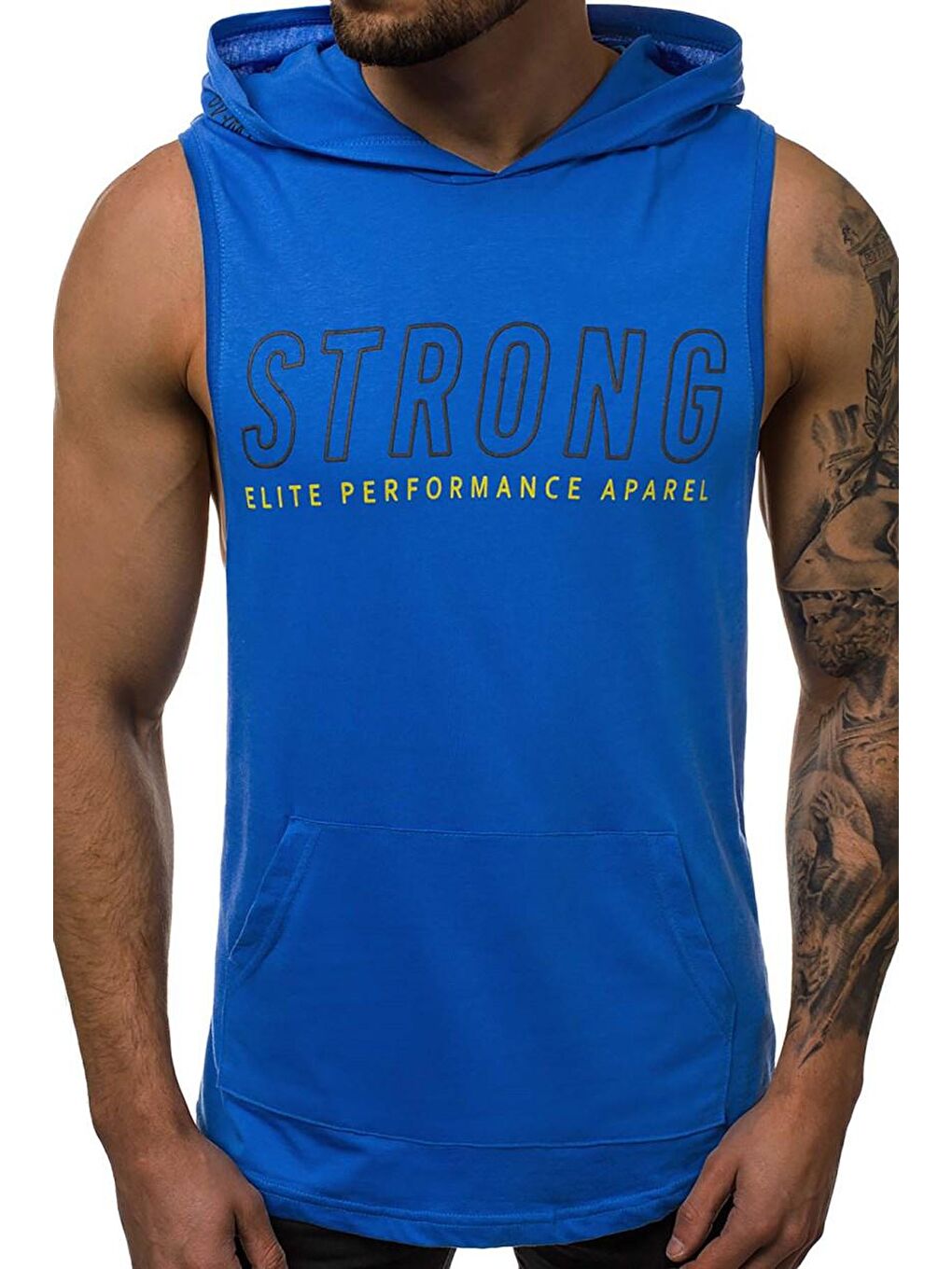 İndigo kapüşonlu Atlet 2992-2