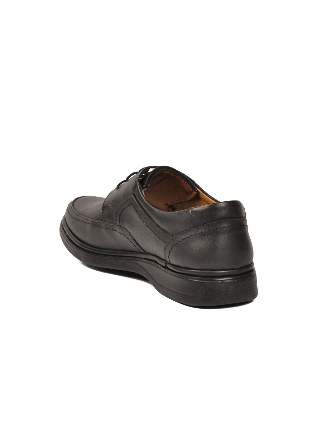 Siyah Hakiki Deri Bağcıklı Erkek Casual Ayakkabı 217 M-3