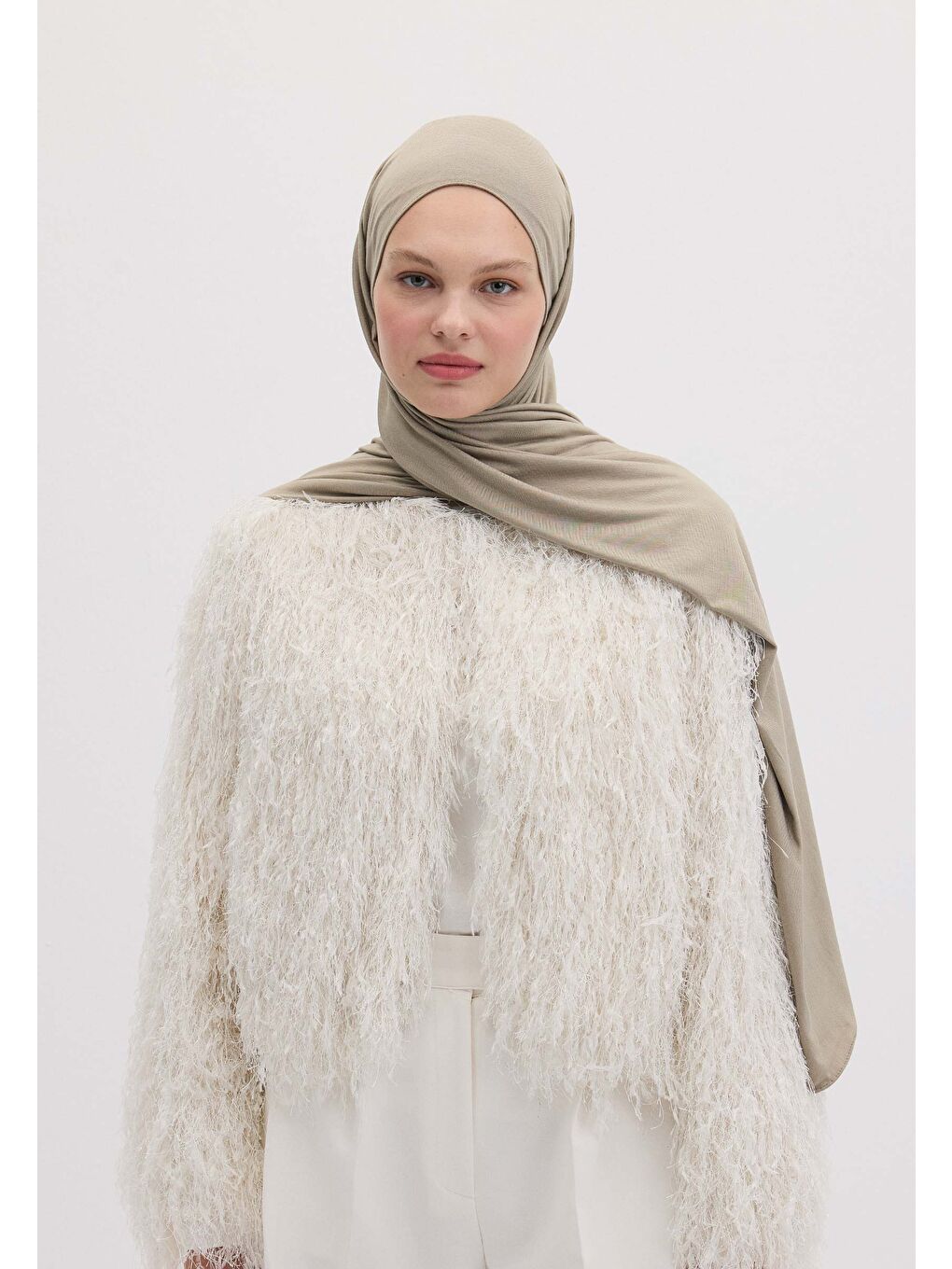 Bambu Penye Şal Sıcak Gri