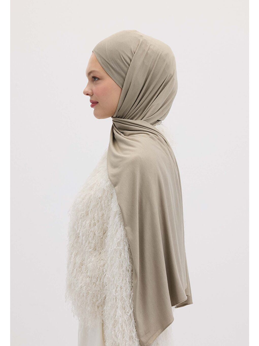 Bambu Penye Şal Sıcak Gri-2