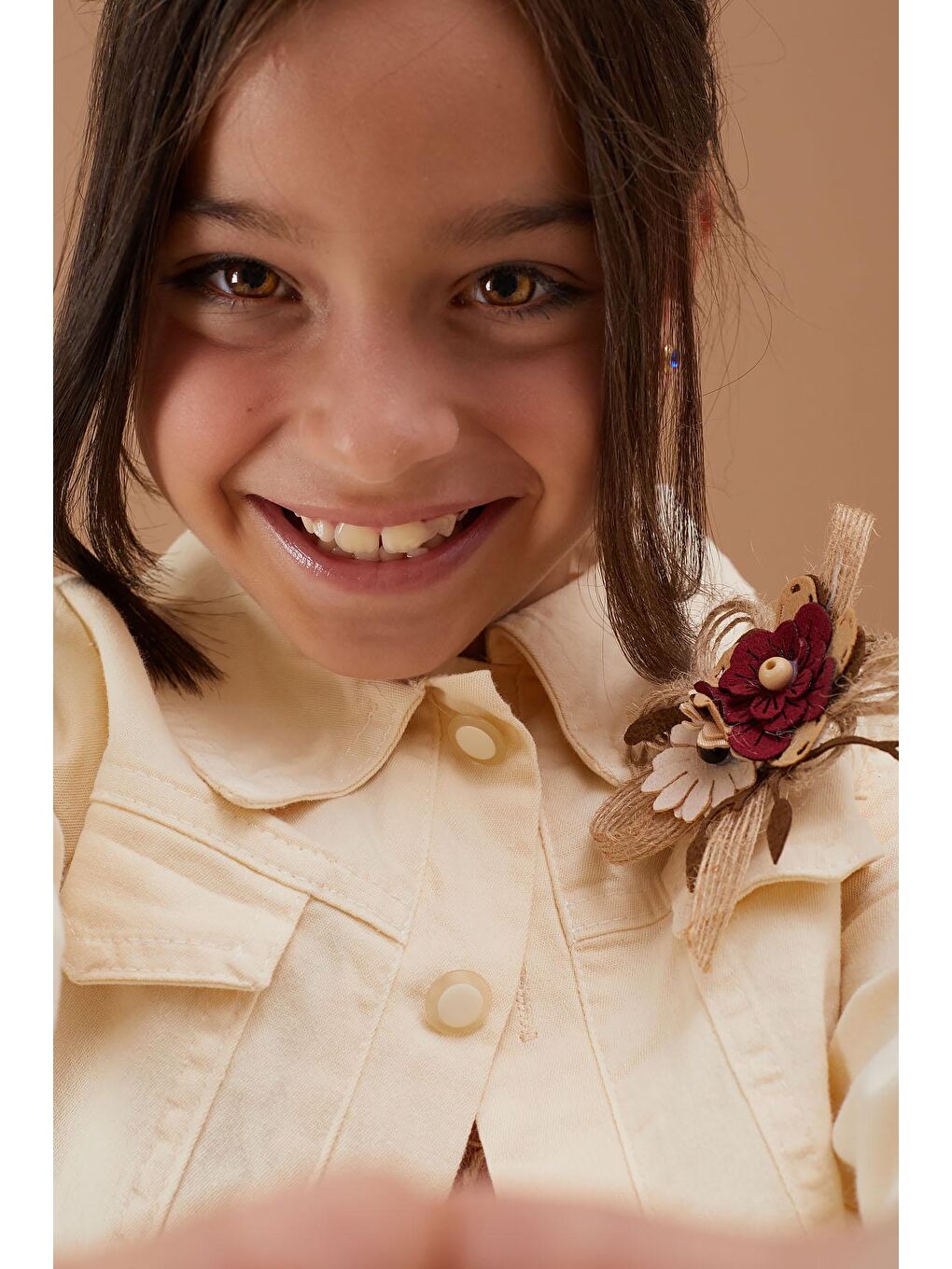 Pembe Jean Crop Ceketli Tüllü Kız Çocuk Elbise Takımı 19113-3