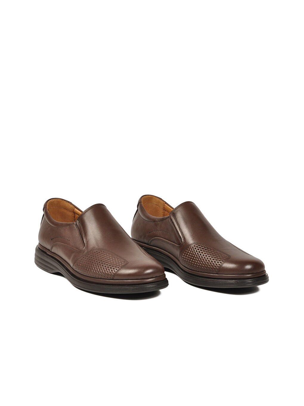 Kahverengi Kahve Hakiki Deri Erkek Casual Ayakkabı 410 M-2