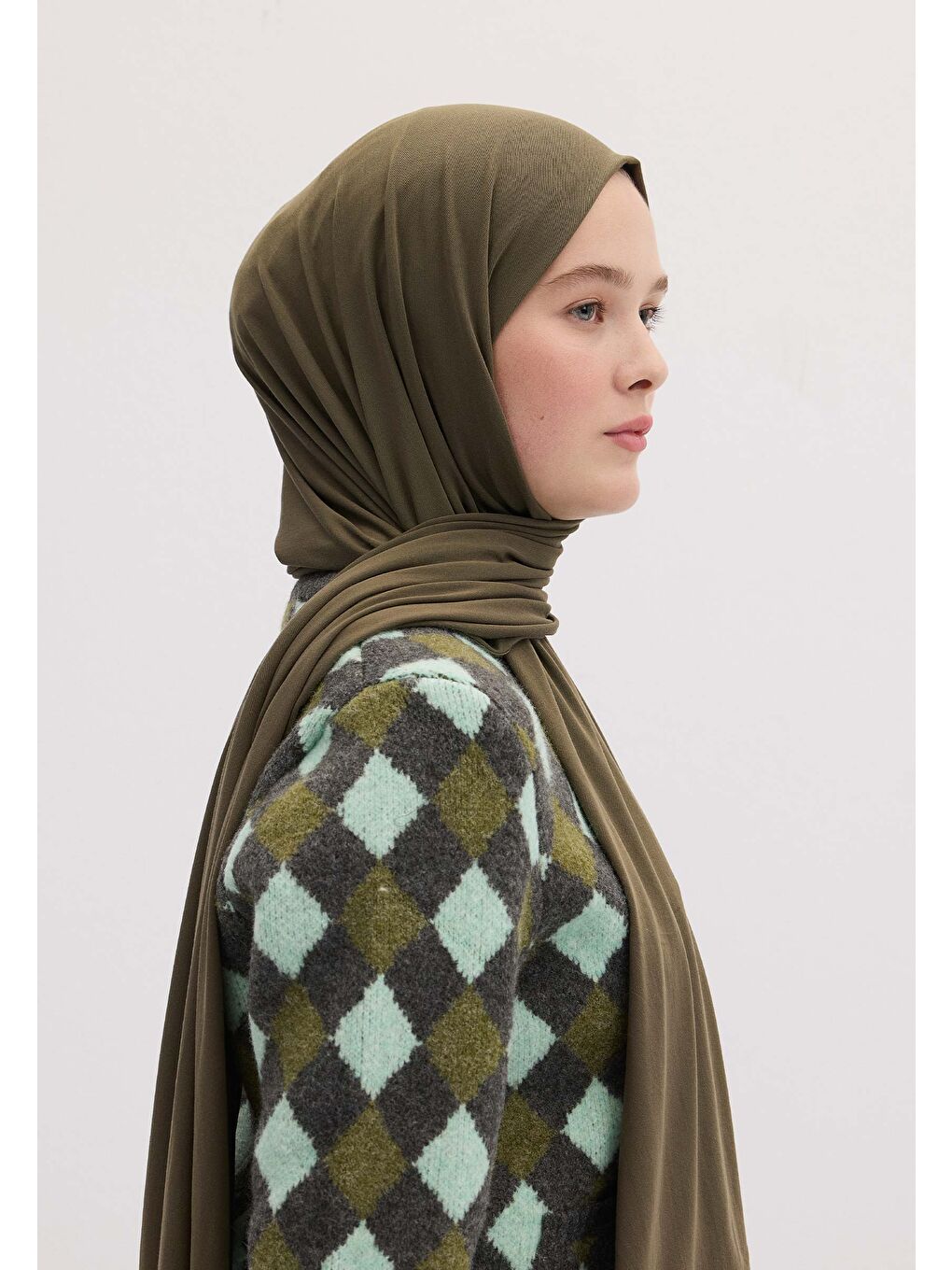 Gri Bambu Penye Şal Kül-2