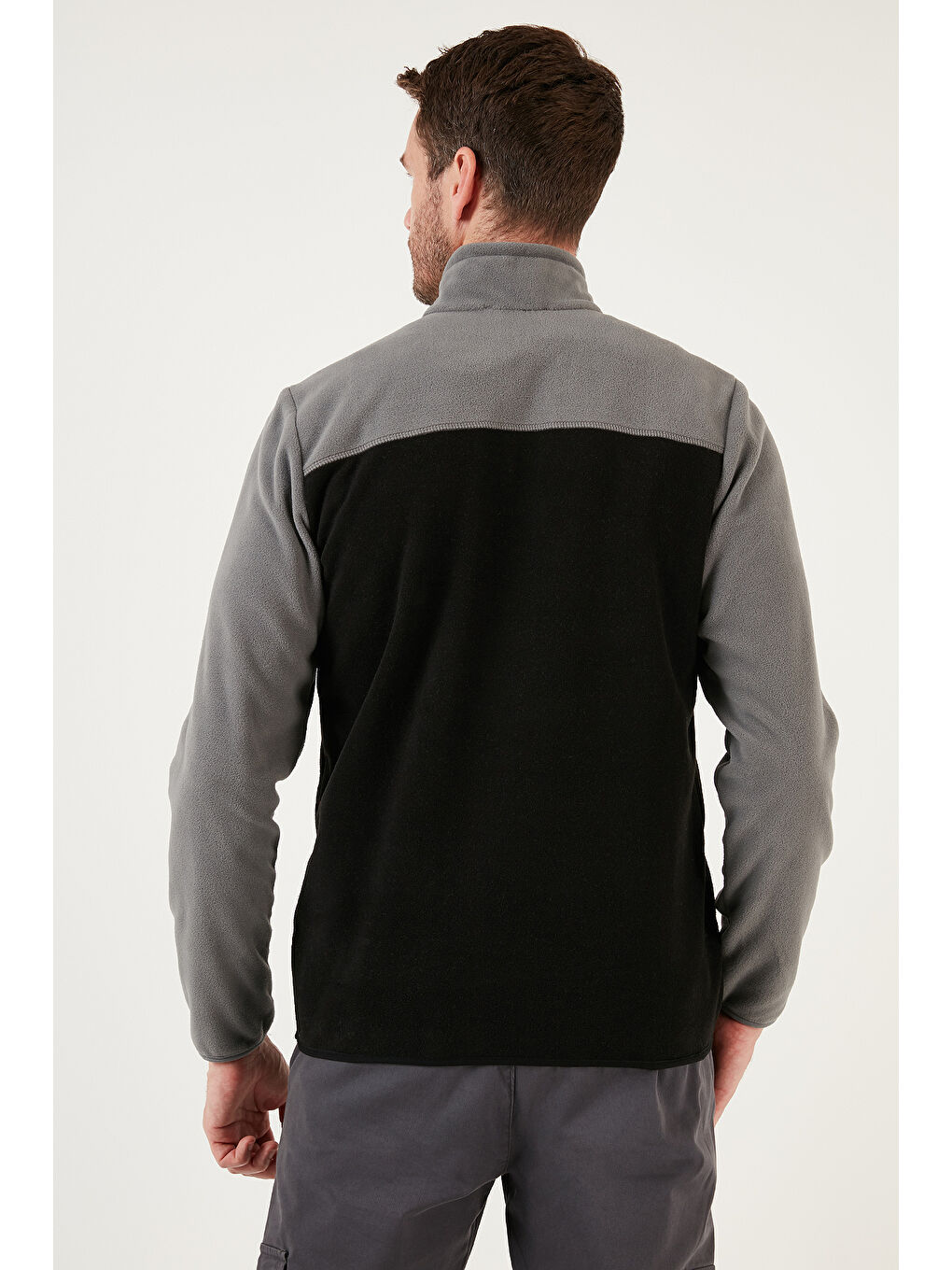 Siyah Regular Fit Anti-Pilling Tüylenme Yapmayan Dik Yaka Şardonlu 2'li Paket Polar 5906016S2-4