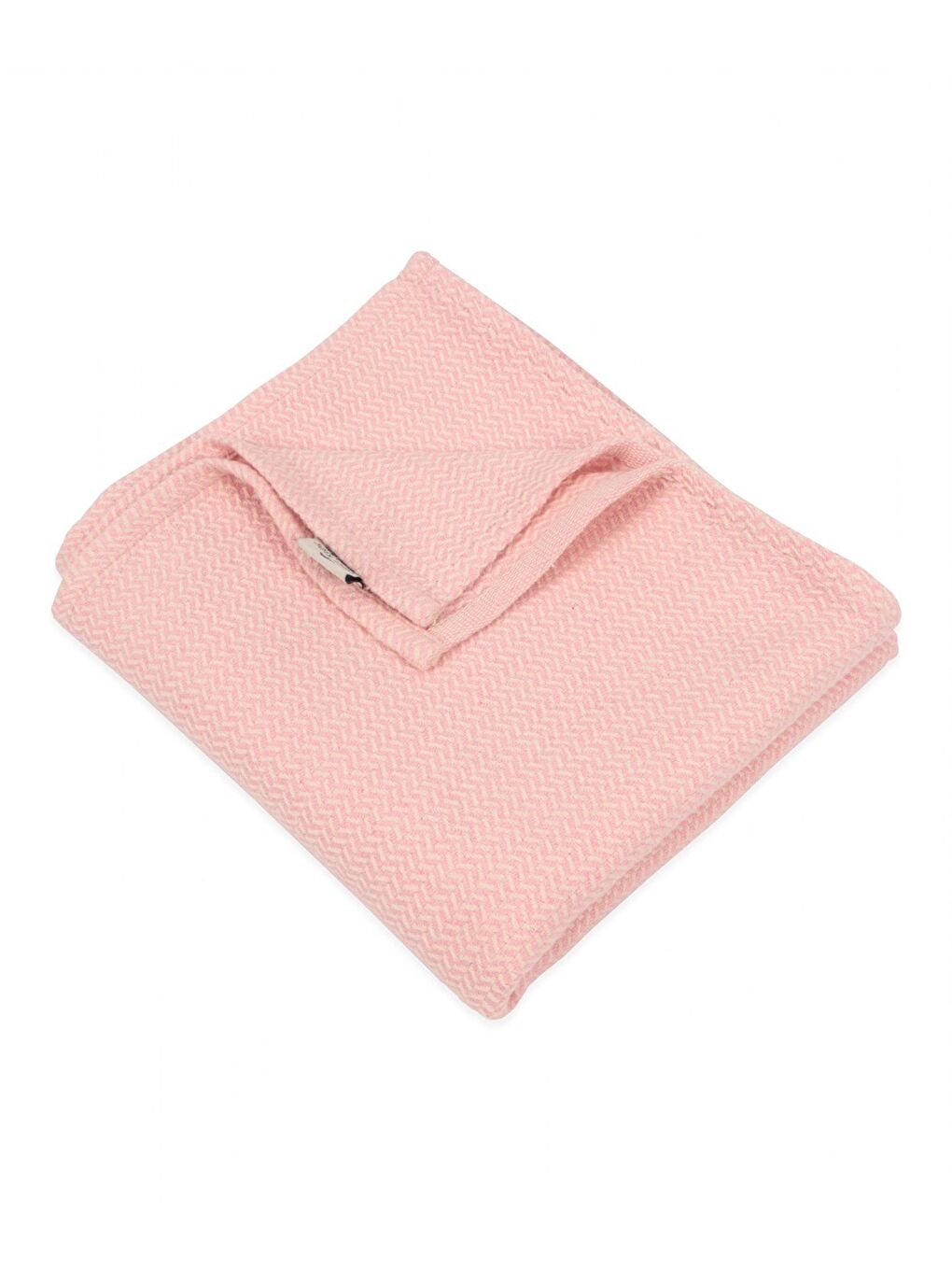 CİGİT Hasır Desen Bebek Pamuk Battaniye (Yıkanmıştır) 93X100 cm +/- 3 cm Pudra Pembe