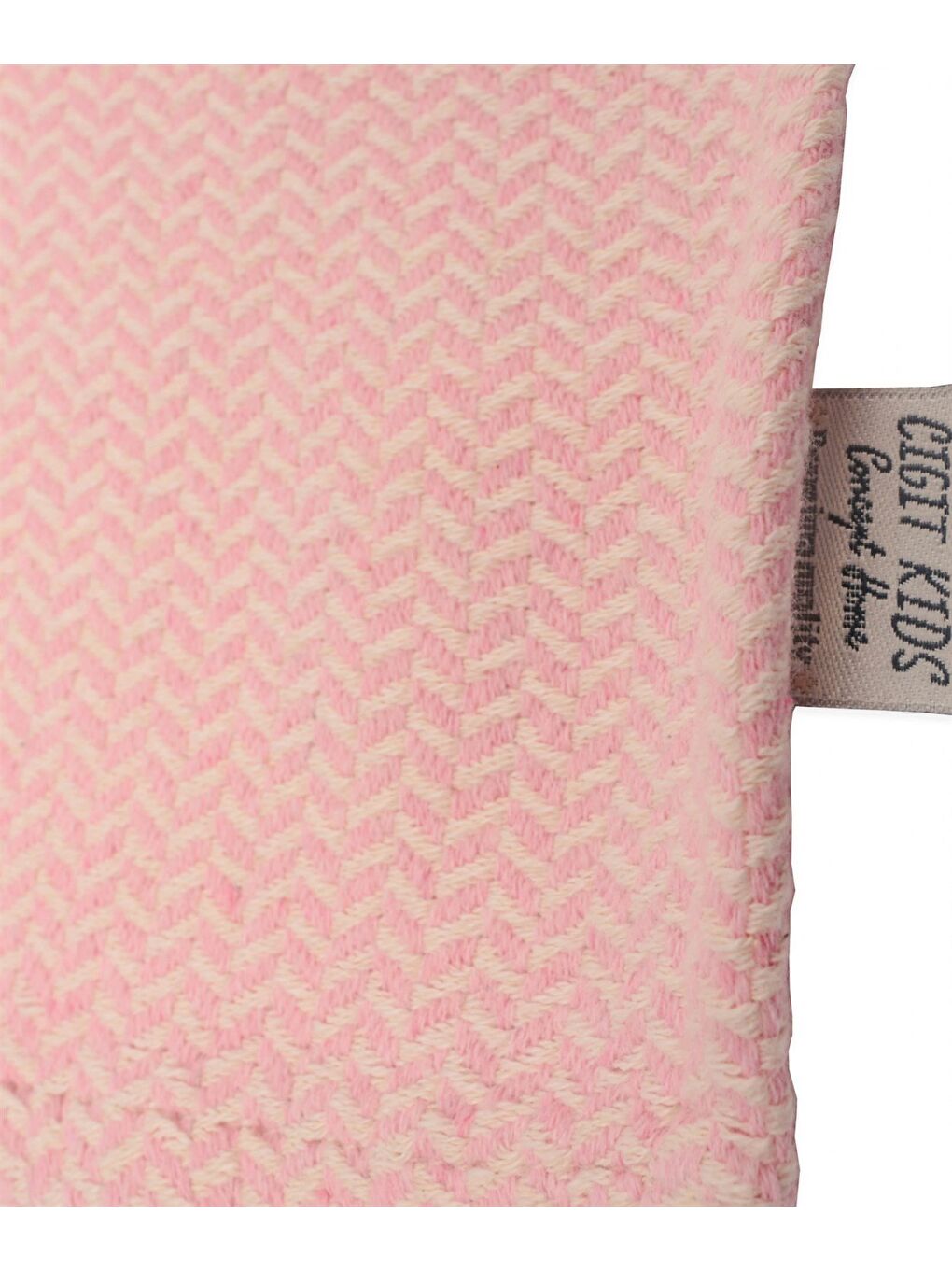 CİGİT Hasır Desen Bebek Pamuk Battaniye (Yıkanmıştır) 93X100 cm +/- 3 cm Pudra Pembe - 1