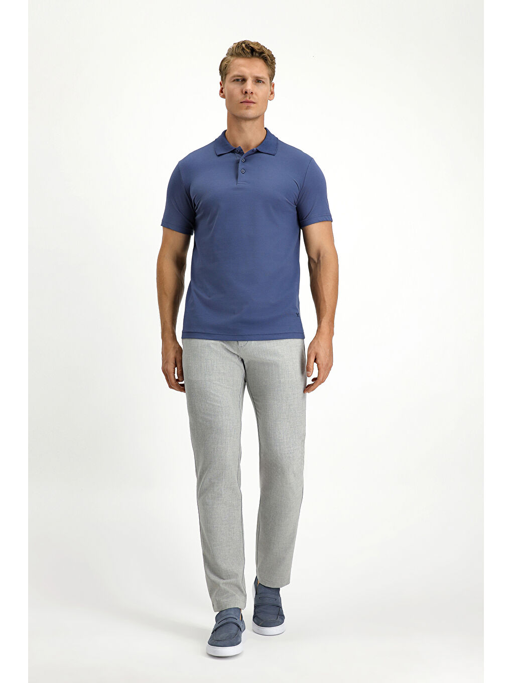 İndigo Slim Fit Dar Kesim Pamuklu Polo Yaka Tişört-1