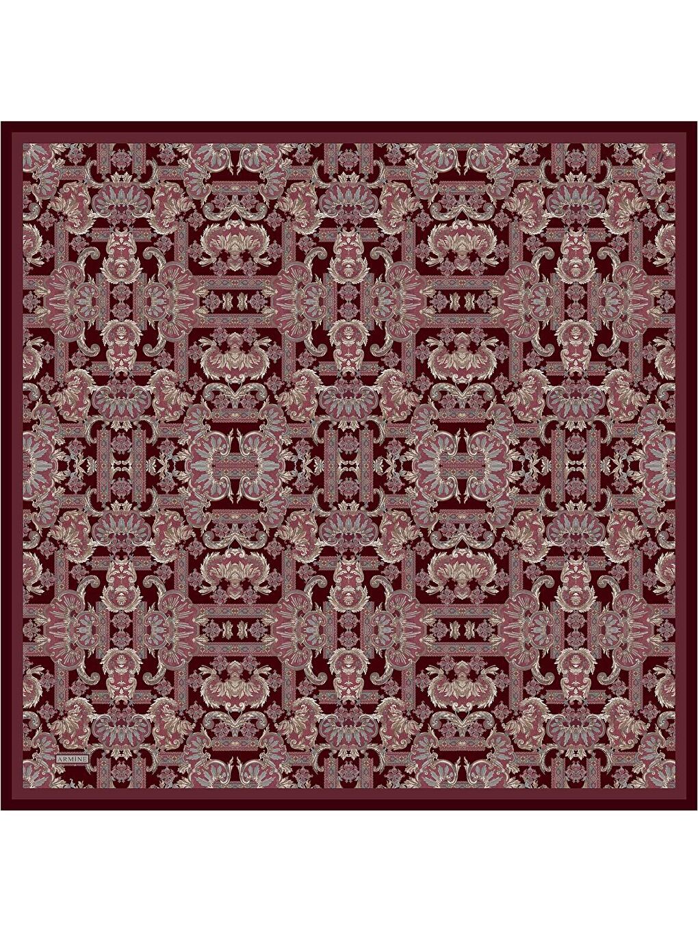 Bordo Saf İpek Sura Eşarp 9416D 84-3