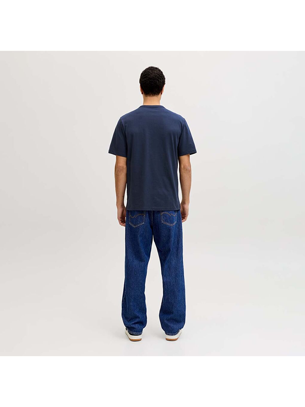 College Logo Erkek Lacivert Tişört-1