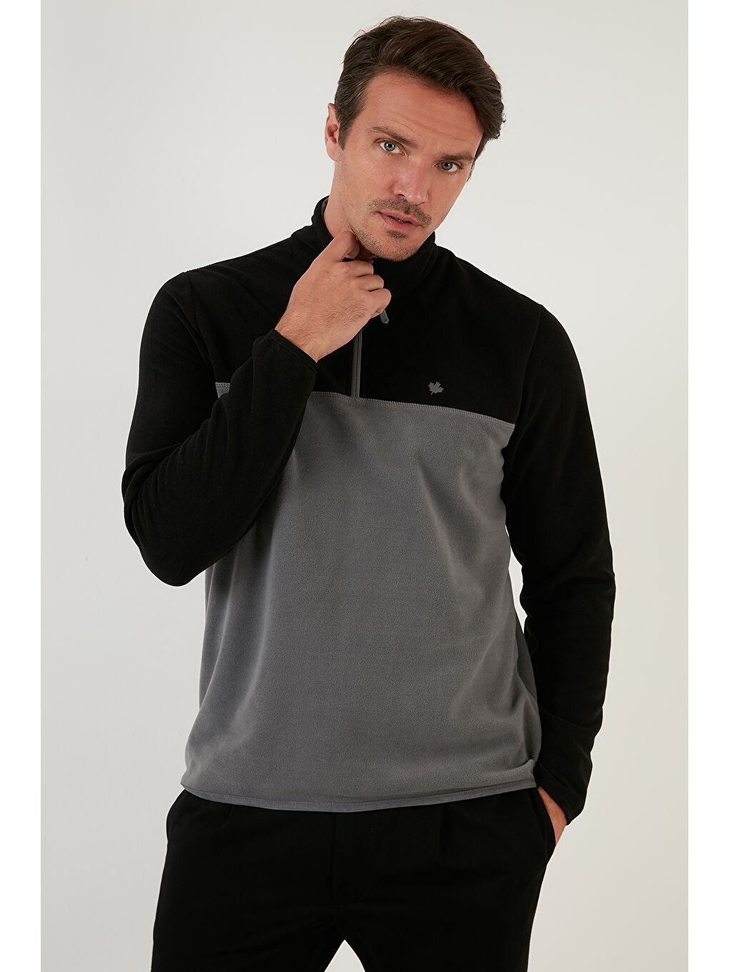 Turuncu Regular Fit Anti-Pilling Tüylenme Yapmayan Dik Yaka Şardonlu 2'li Paket Polar 5906016S2-2