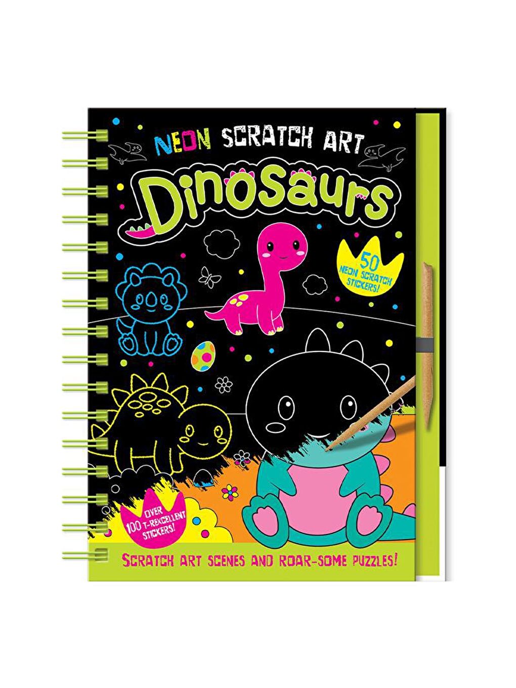 Imagine That Renksiz Neon Scratch Art - Dinosaurs - 4