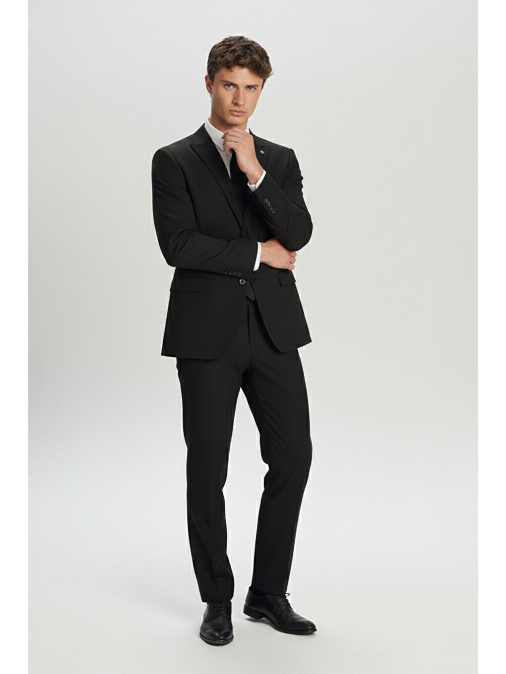 Siyah Casual Erkek Takım Elbise-2