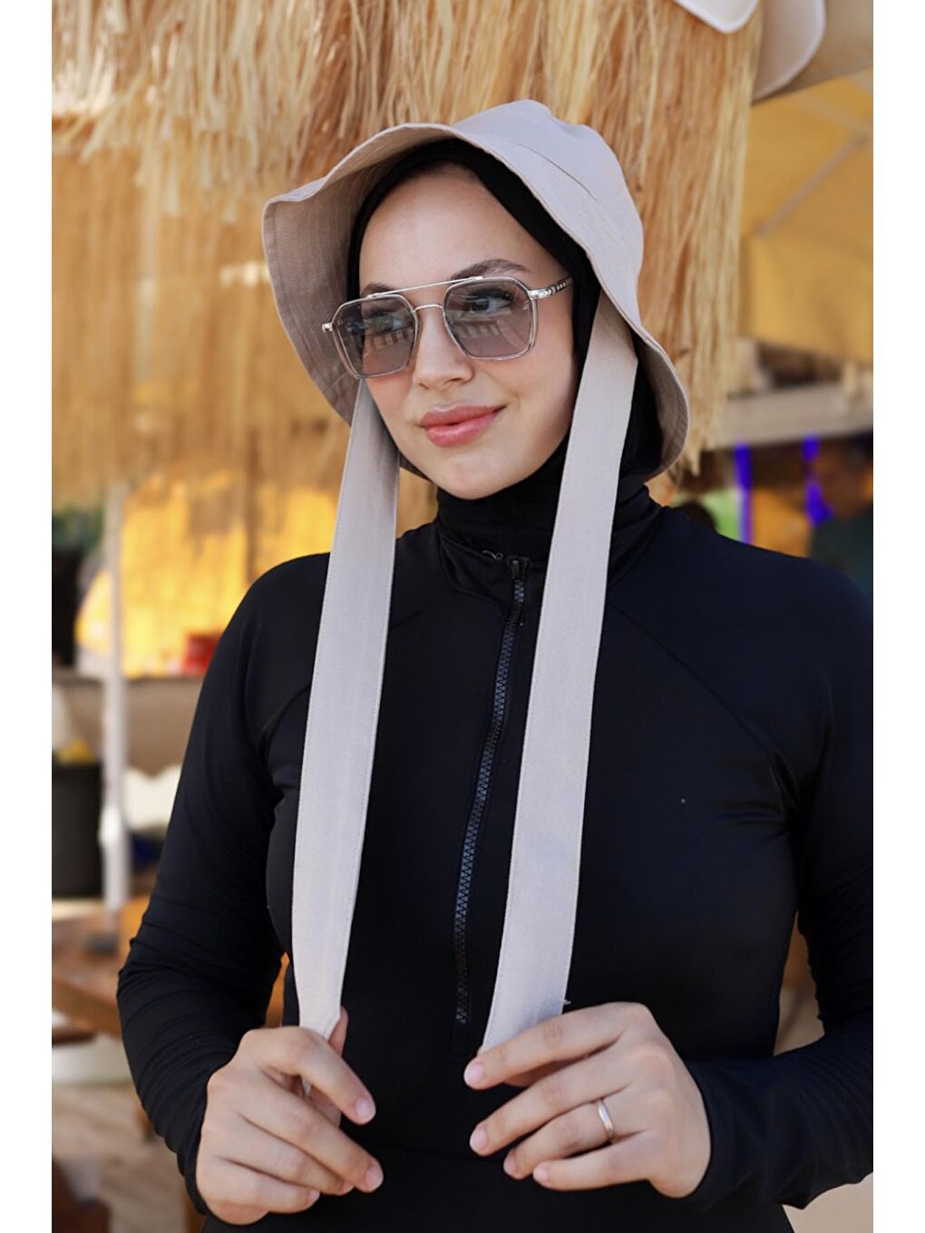 Remsa Bağlamalı Bucket Şapka RŞBUC-01 Bej-1