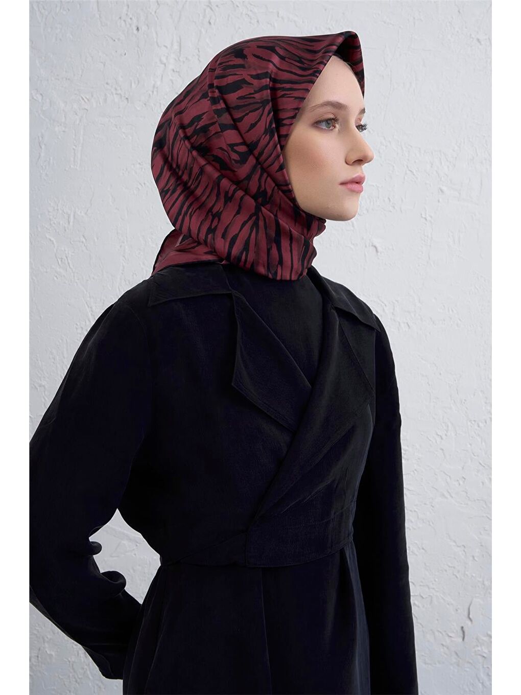 Bordo Saf İpek Sura Eşarp 9435D 44