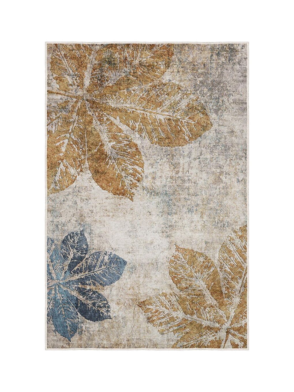 Bej Özel Tasarım, Kaymaz Taban, İnce, Yıkanabilir, Modern Halı WOOKECE1442 160x230-3