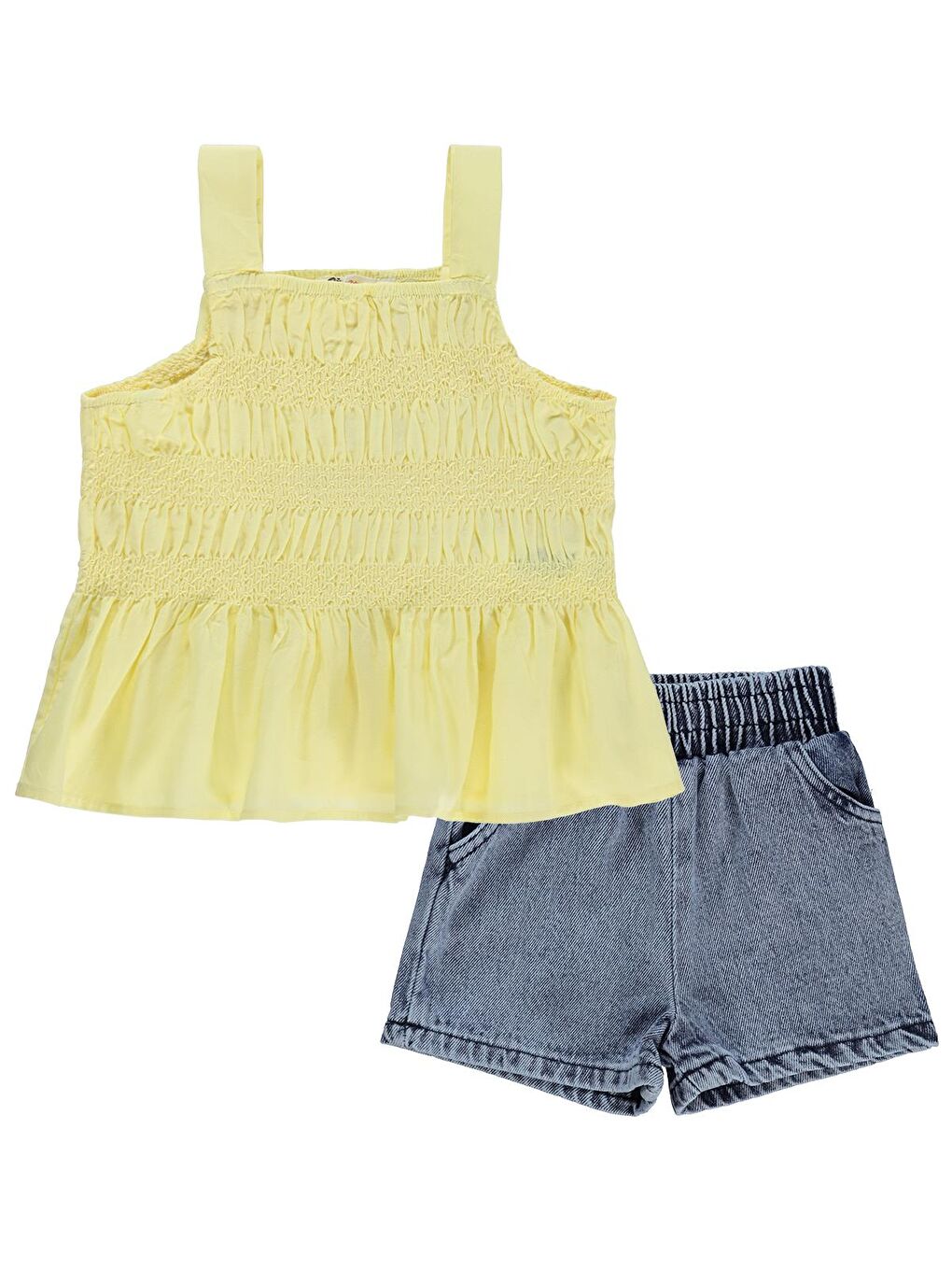 Girls Askılı 2-5 Yaş Takım - Sarı-1