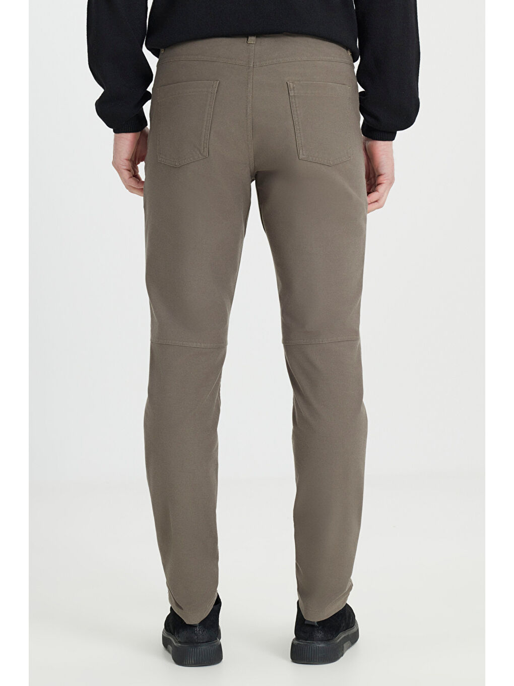 Erkek Haki 360 Her Yöne Esneyen Slim Fit Dar Kesim Pamuklu 5 Cep Casual Pantolon-4