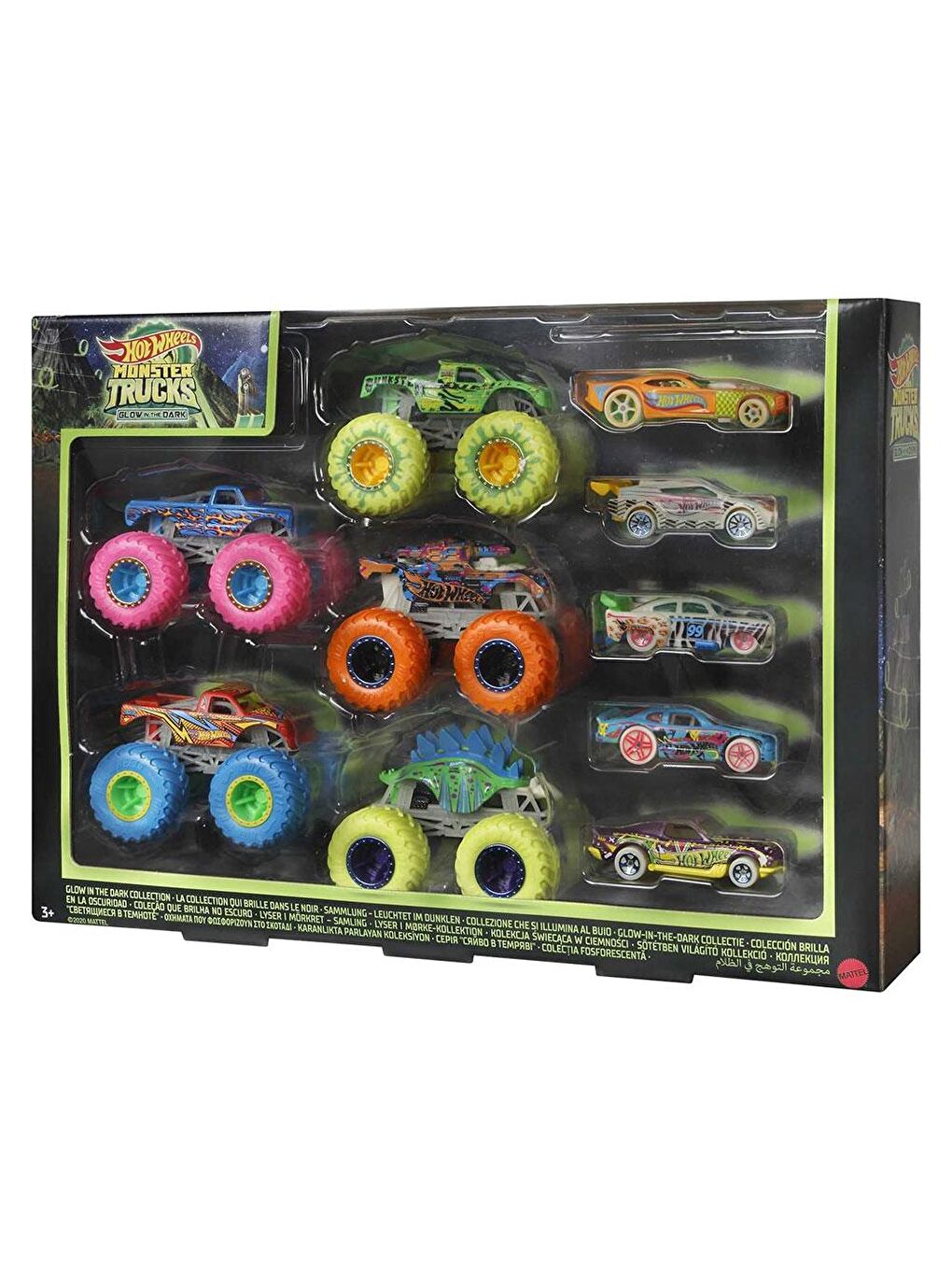 Hot Wheels Renksiz Hot Wheels Monster Trucks Karanlıkta Parlayan Araçlar Paketi