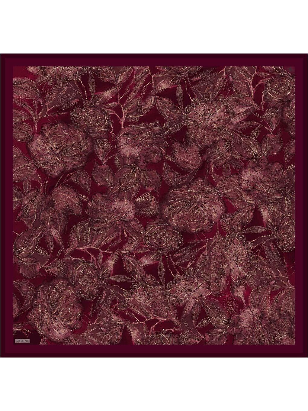 Bordo Saf İpek Sura Eşarp 9409D 03