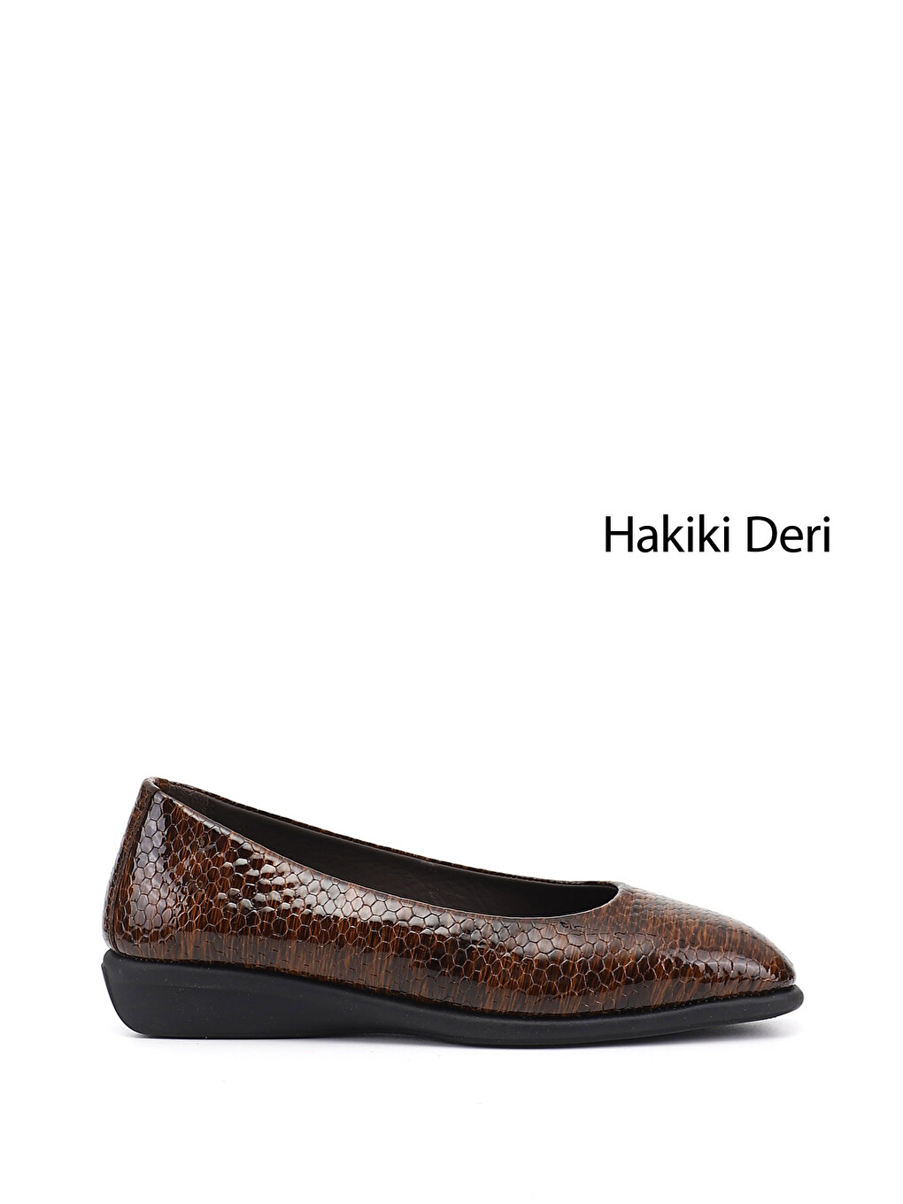 Kahverengi Kadın KAHVERENGİ Dolgu Taban Hakiki Deri Comfort Ayakkabı