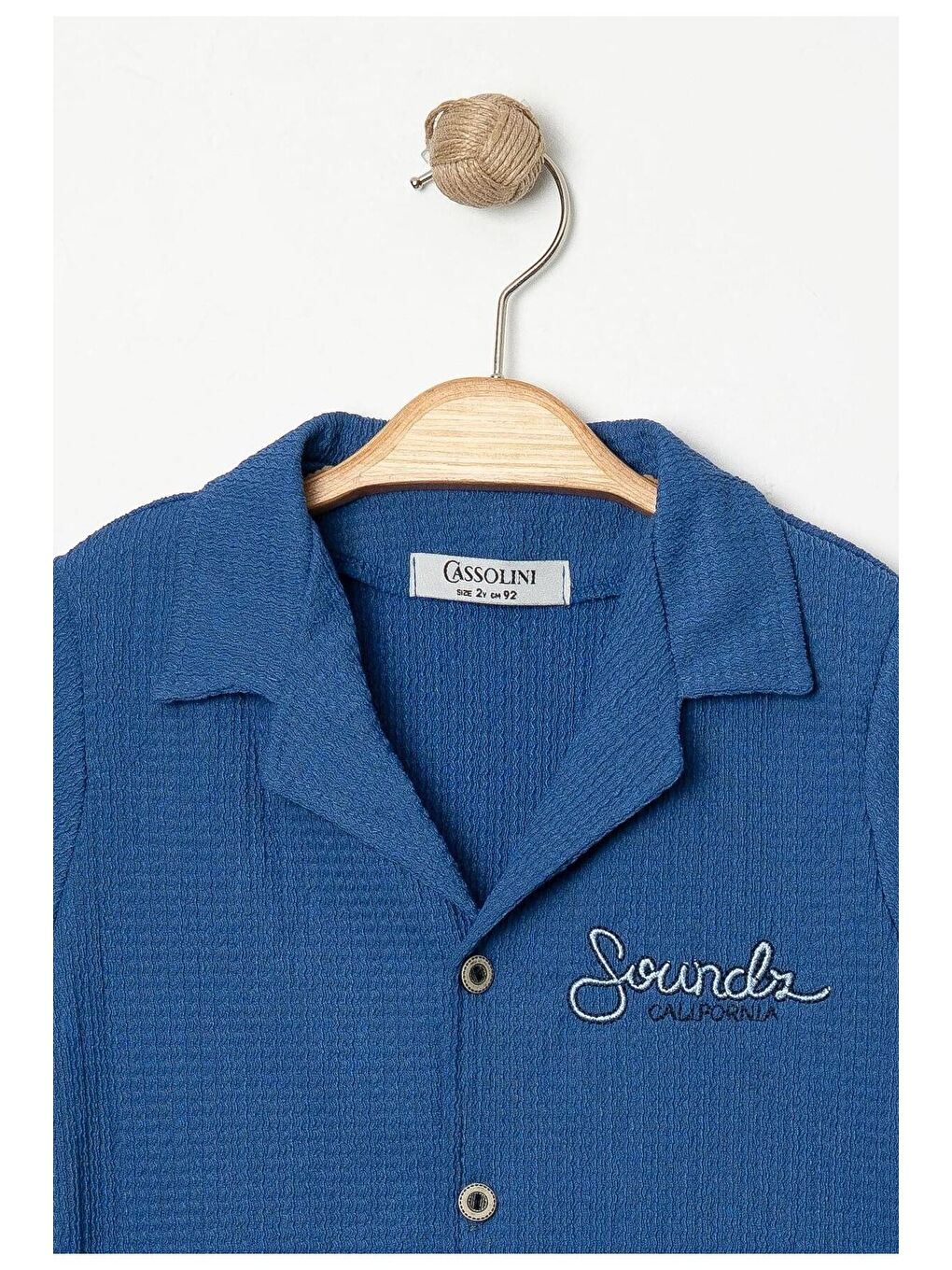 Mavi Tarz Gömlekli Belden Ayarlanabilir Kısa Kollu Şortlu 2'li Takım-6